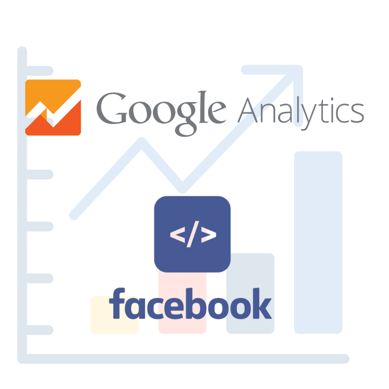 Facebook pixel e Google Analytics Acompanhe as métricas do Google Analytics e Facebook Pixel de forma prática através do painel.