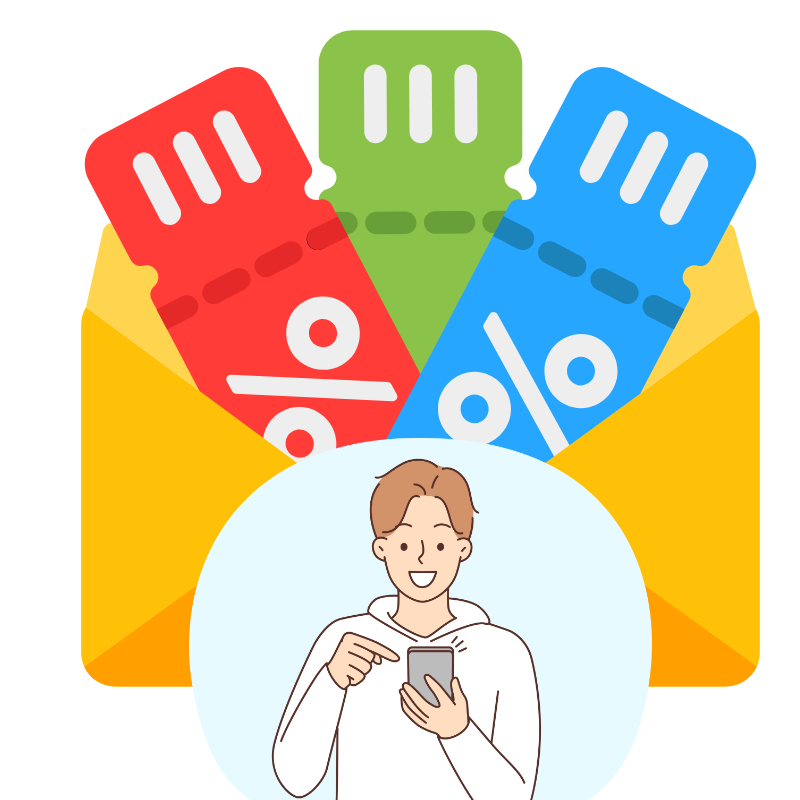 Crie cupons promocionais Aumente suas vendas oferecendo cupons de descontos criados por você através do painel de forma prática.